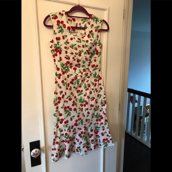 NWOT Cherry Print Pinup Dress - Picture 14 of 15